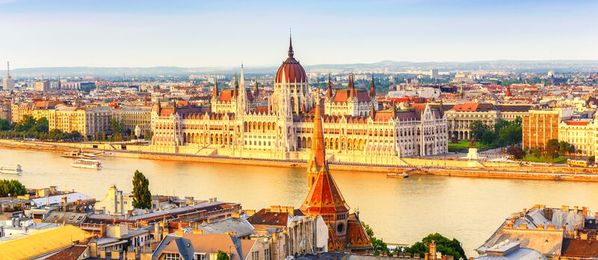Ausblick auf das Parlamentsgebäude in Budapest