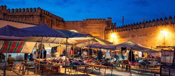 Nachtmarkt in Fes, Marokko