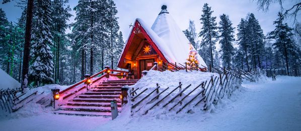 Weihnachtsmanndorf in Rovaniemi, Finnland 
