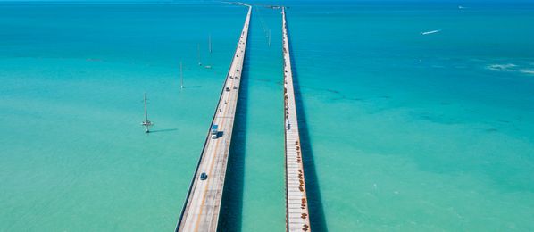 Seven Mile Brücke vereint Florida Keys Inseln